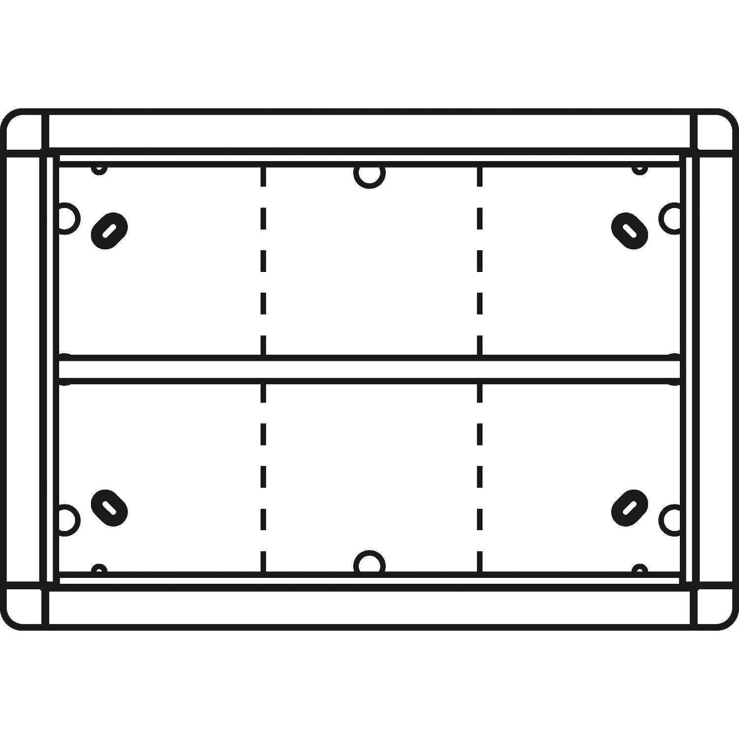 Ritto Portier AP-Rahmen ws 6-fach, 326x230mm 1883670