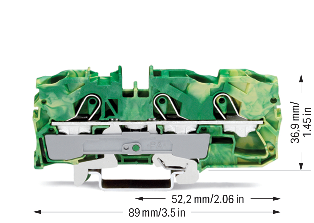 WAGO GmbH & Co. KG Schutzleiterklemme 3-Leiter, TS 35 2010-1307