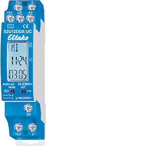 Eltako Schaltuhr 2-Kanal 16A 250VAC 1+1S S2U12DDX-UC