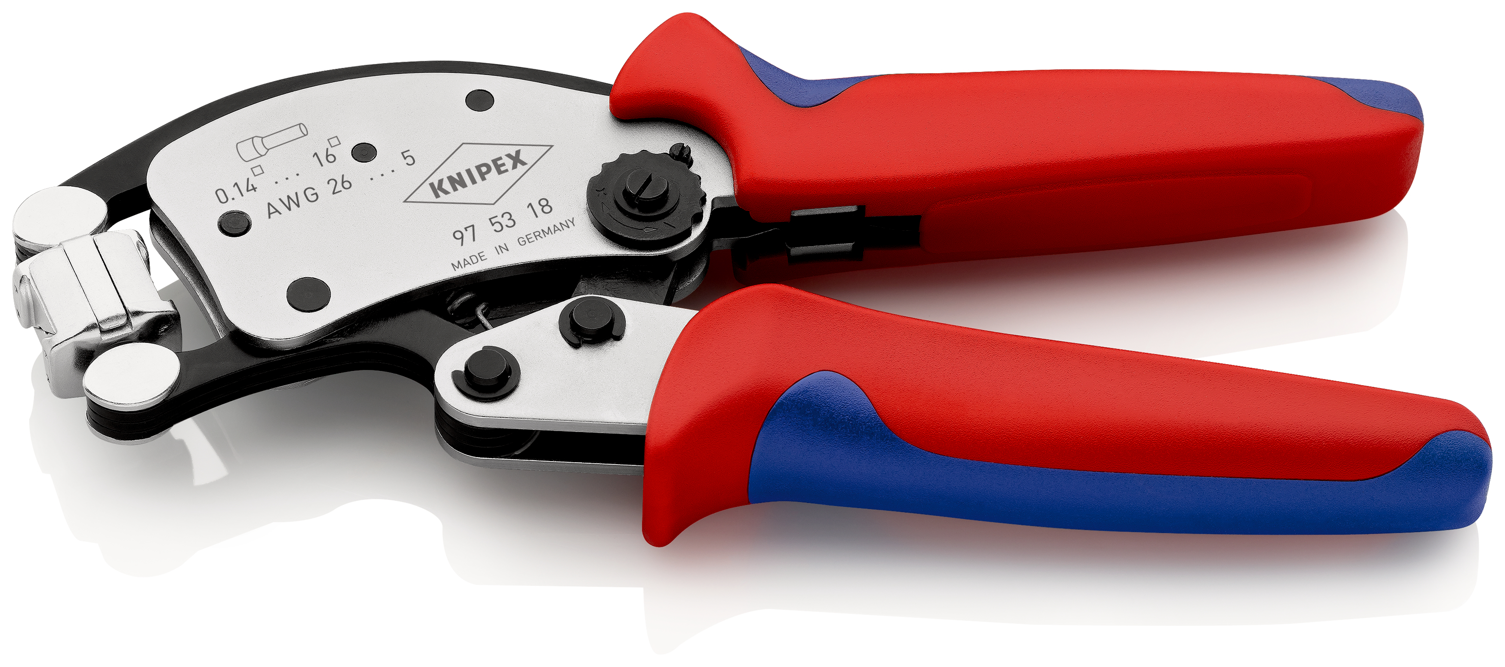 Knipex-Werk Aderendhülsen-Presszange 0,14-16qmm 97 53 18 SB