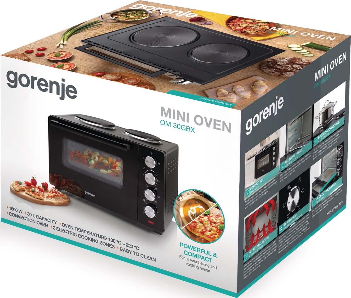 Hisense Gorenje DA Stand-Minibackofen 1600W,sw OM30GBX