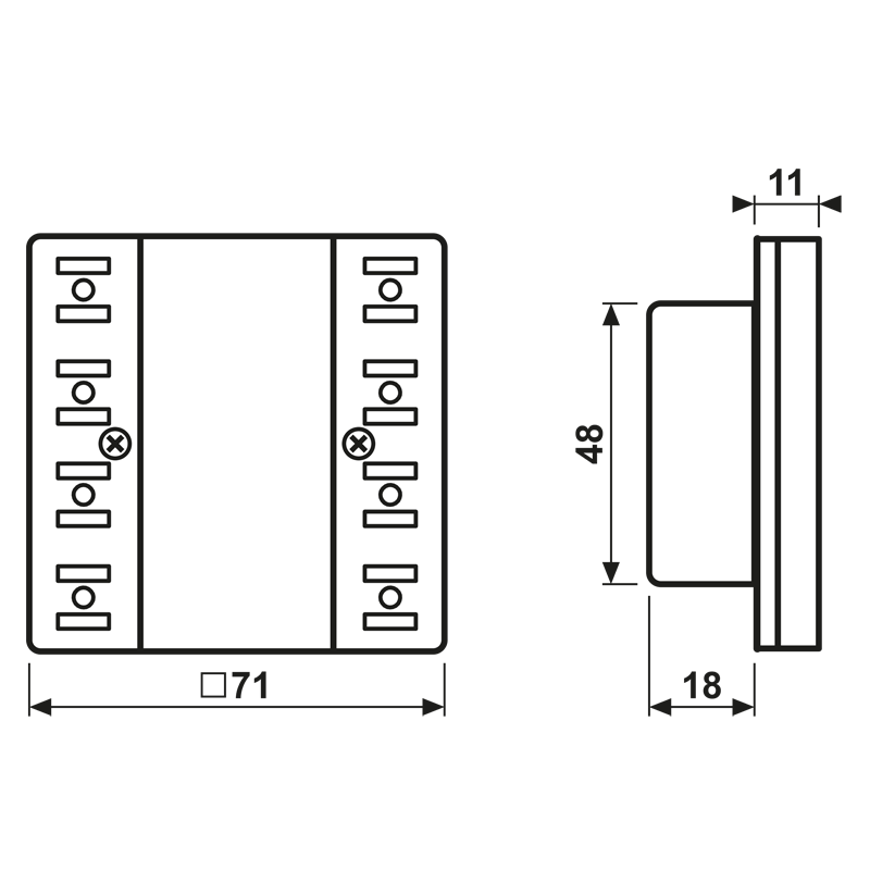 Jung KNX Tastsensor-Modul Universal, 4fach LS 5094 TSM