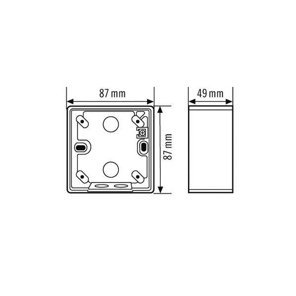 ESYLUX AP-Dose ws IP 20/44 MOUNTINGBOXIP44SMWH