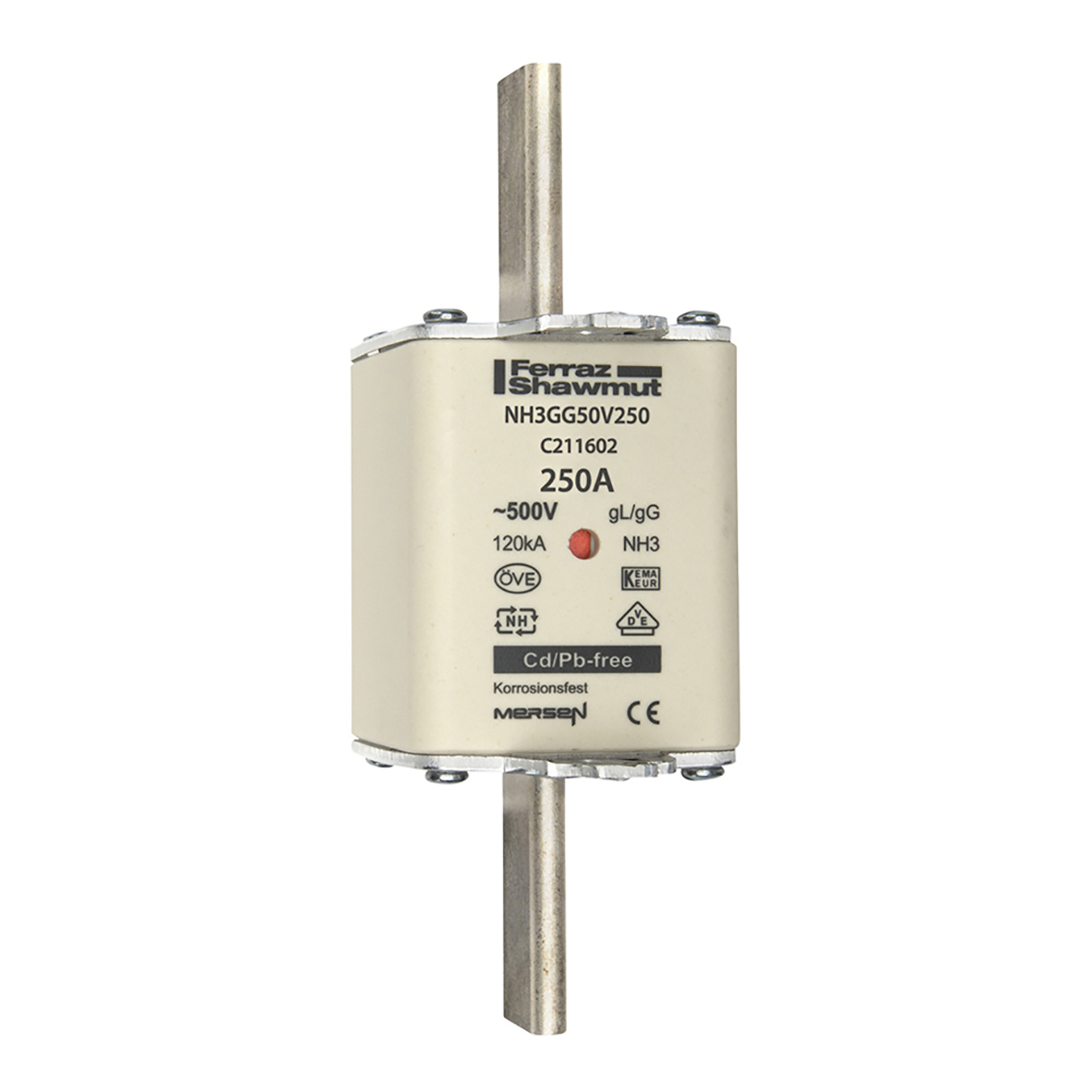 Mersen NH-Sicherungseinsatz SF Gr.3 gG 250A/500V KM NH3GG50V250