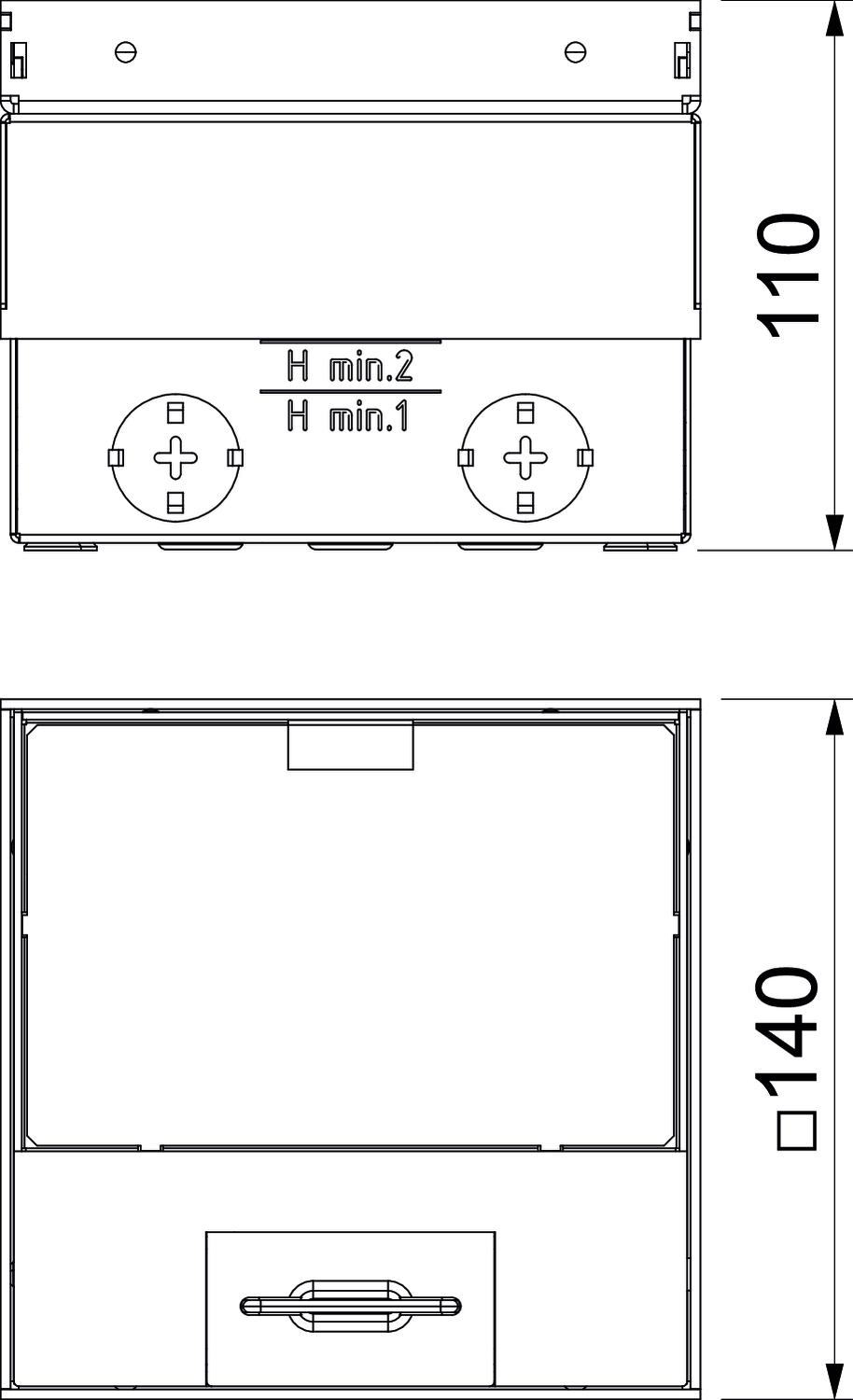 OBO Bettermann Vertr Bodensteckdose mit 2-fach Steckdose UDHOME2 GV15V