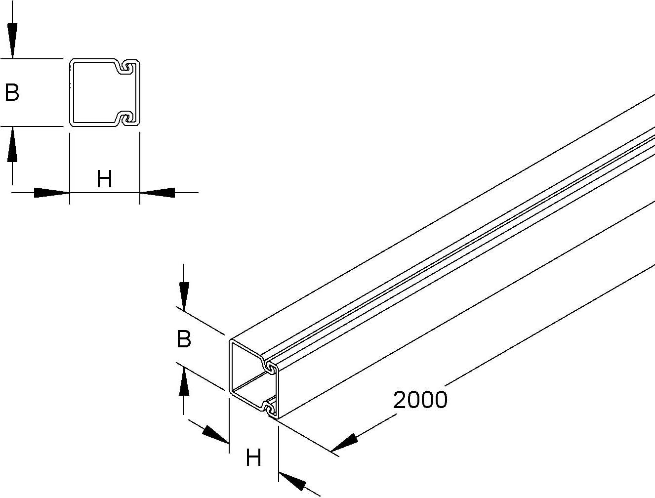 2 M Kleinhuis Kanal cws 20x20 RAL9001 HKL2020.6