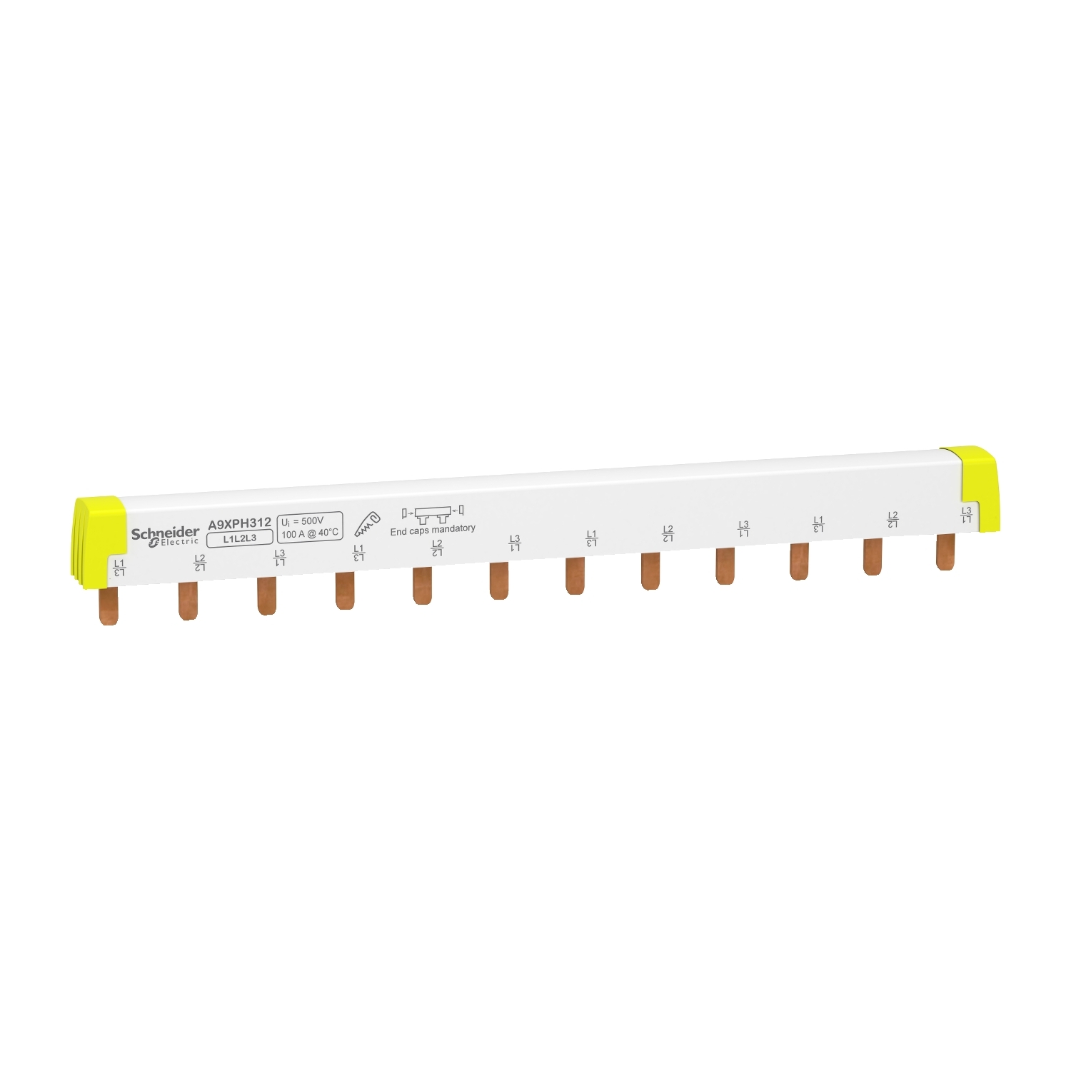 Schneider Electric Phasenschiene STEG 3p 12Mod. 100A A9XPH312