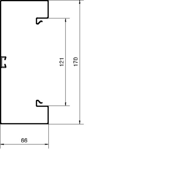 2 M Tehalit Brüstungskanal-Unterteil 68x170mm Stahl BRS651701B vws