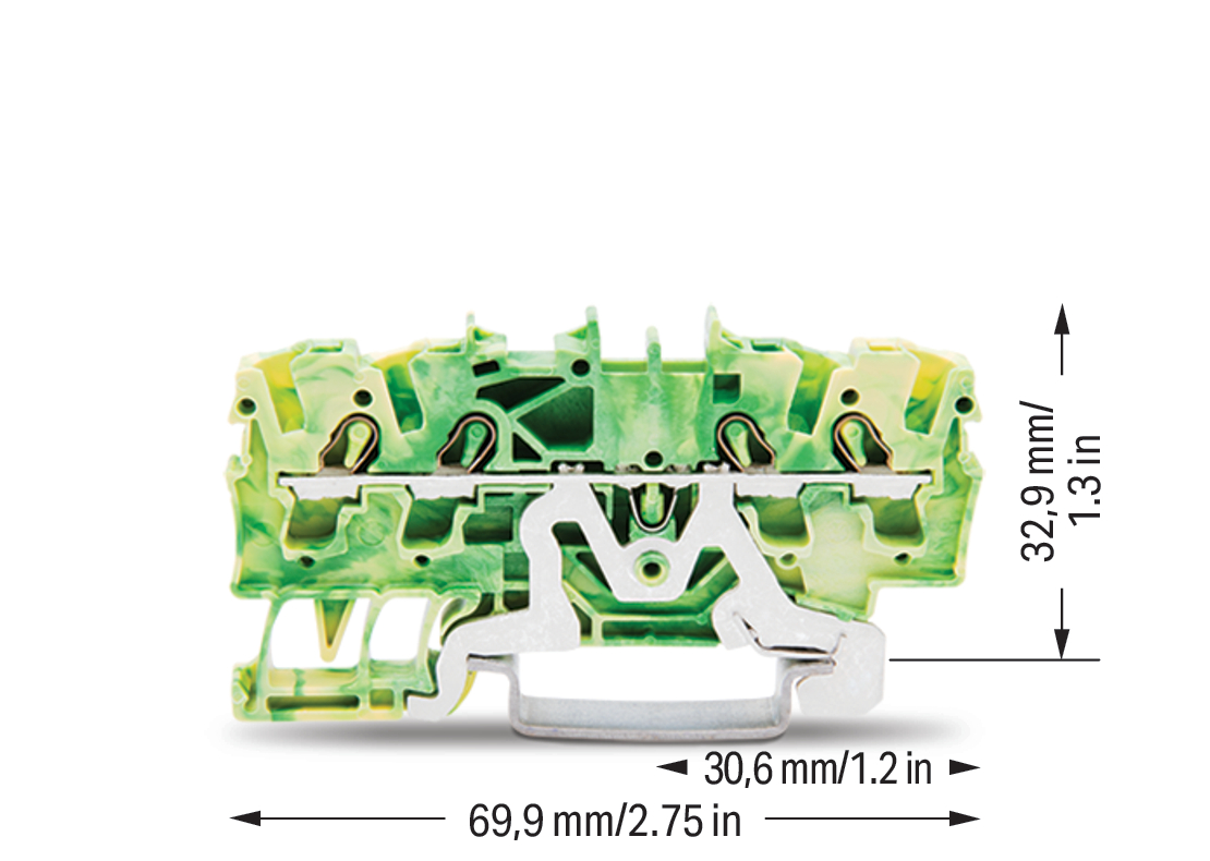 WAGO GmbH & Co. KG Schutzleiterklemme 4-Leiter, TS 35 2002-1407 WAGO GmbH & Co. KG Schutzleiterklemme 4-Leiter, TS 35 2002-1407