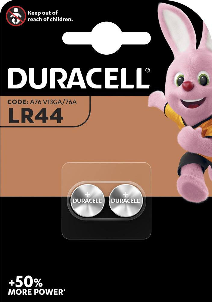 Hückmann Duracell Alkaline-Kn.zelle LR44 1,5V/105mAh 101797 (VE2)