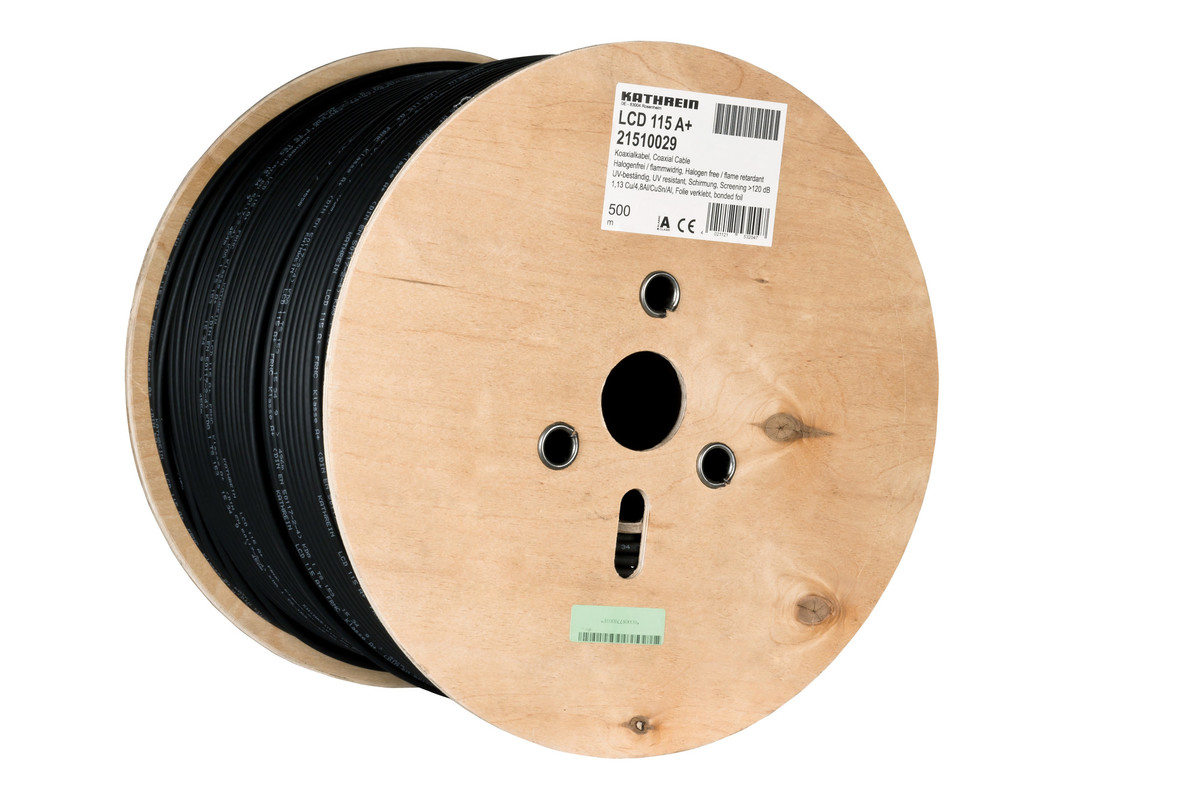 500 M Kathrein Koaxialkabel 130 dB, A+ LCD115A+/500m Cca