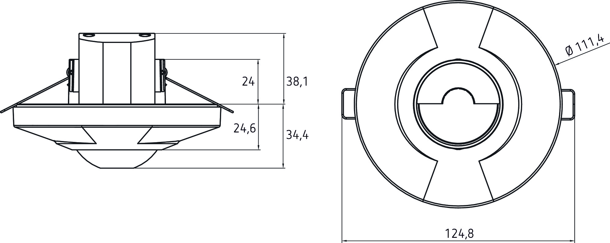 Theben Bewegungsmelder m. Akustikfunktion LUXA 103-100 UA WH