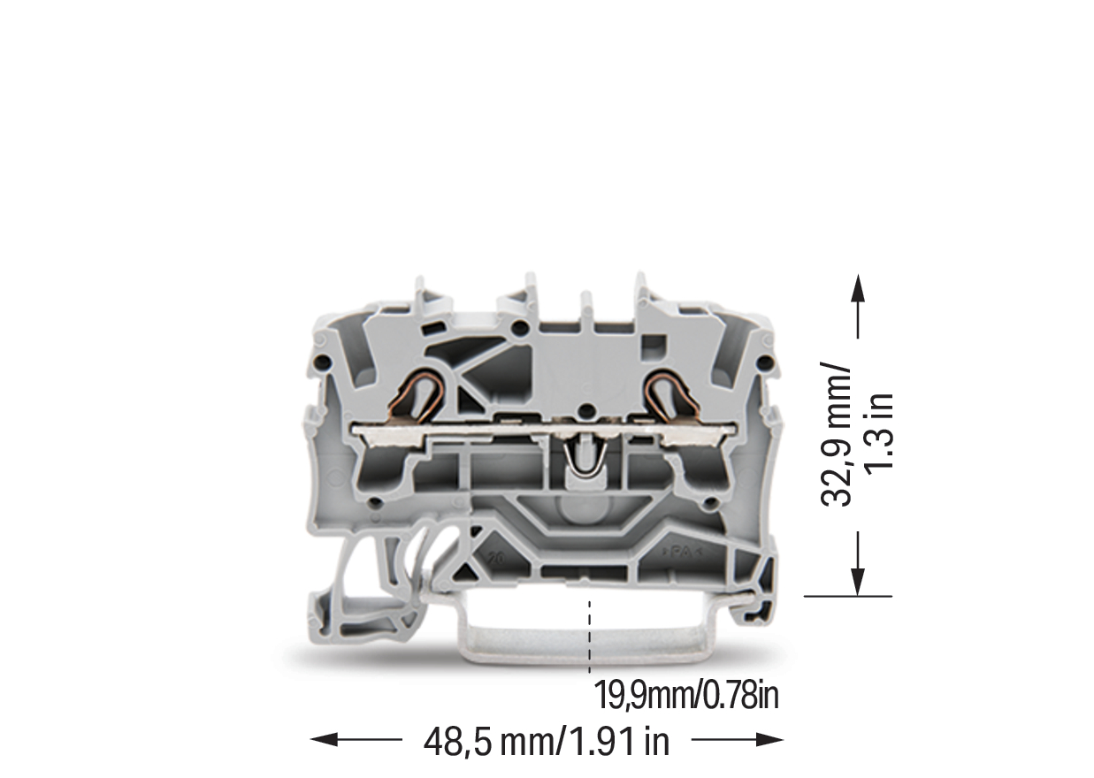 WAGO GmbH & Co. KG Durchgangsklemme 2-Leiter, TS 35 2002-1201