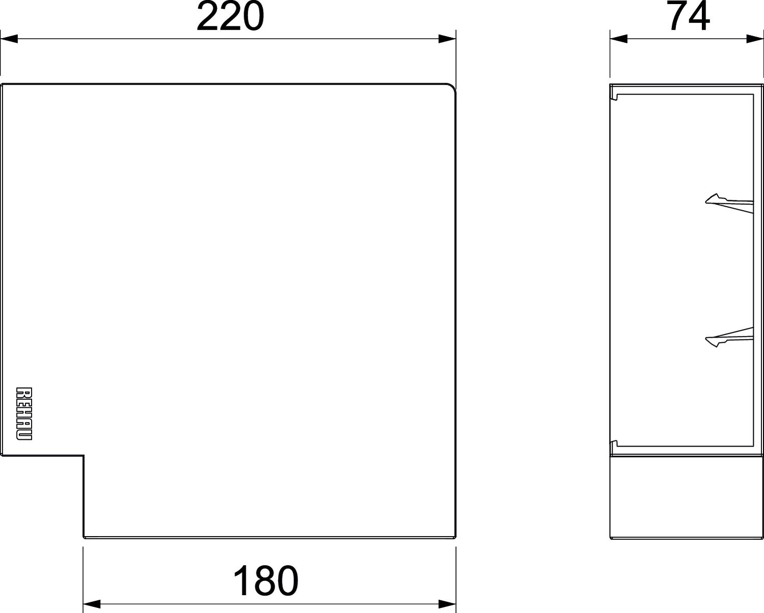 Rehau SIGNA BASE Flachwinkel 70x170, RAL9010 BRK FW70170 rws