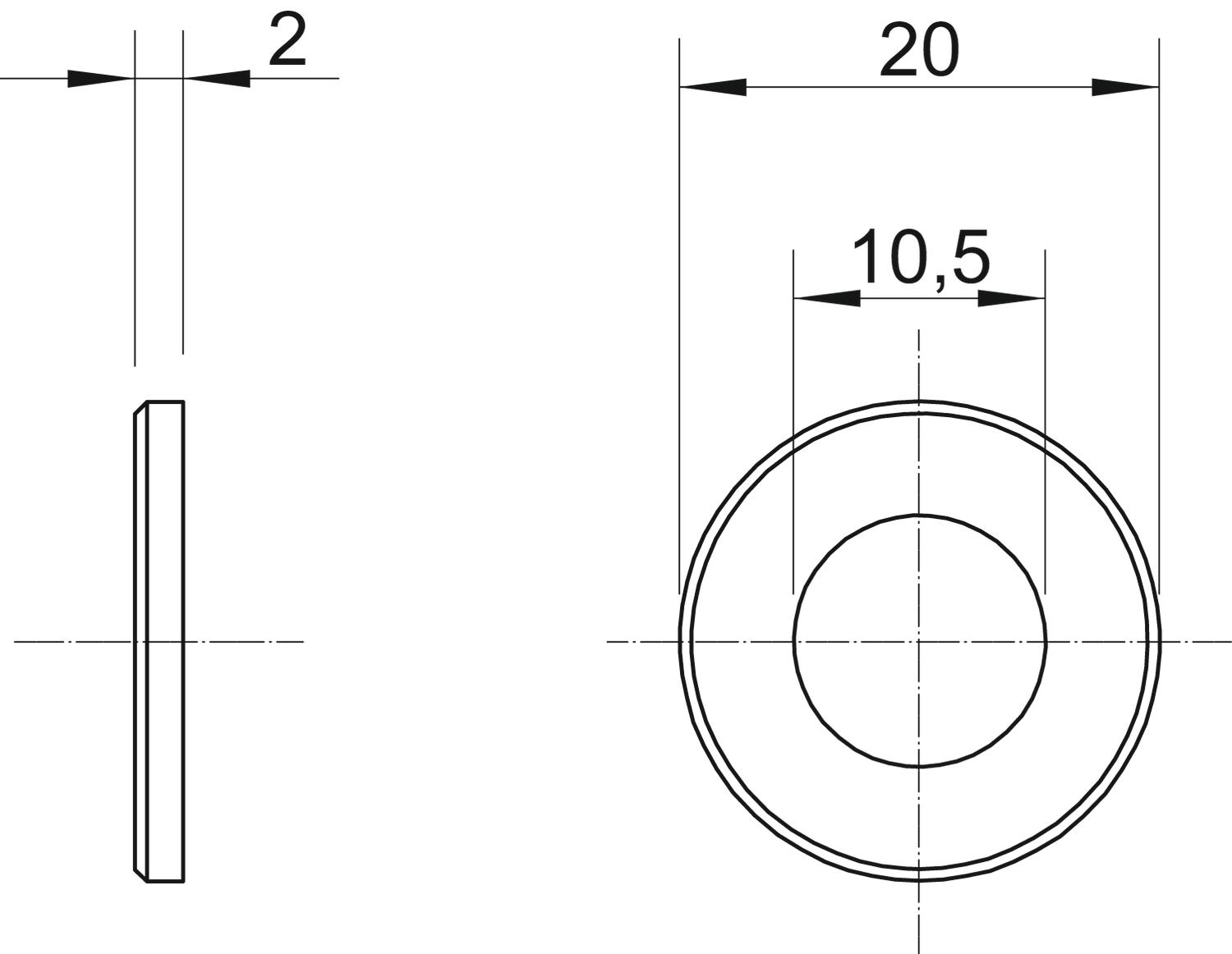 100 STK OBO Bettermann Vertr Unterlegscheibe galv.vz WS M10 D20 G