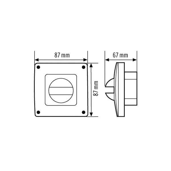 ESYLUX Abdeckung ws IP44 f.MD180i und PD180i COVER IP44 WH