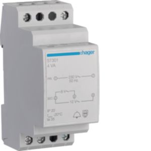 Hager Klingeltrafo 8V/0,5A-12V/0,33A ST301