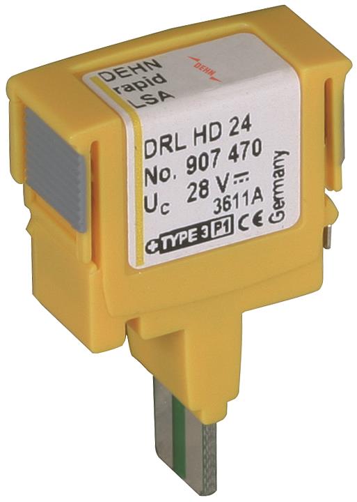 DEHN ÜS-Ableiter DEHNrapid LSA Schutzstecker DRL HD 24