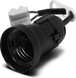 Houben Baupendel E27 m.Steckkl. Kunst.sw 150mm Kabel 537300