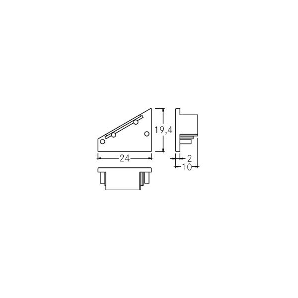 Brumberg Leuchten Endkappen-Set silber 53037260