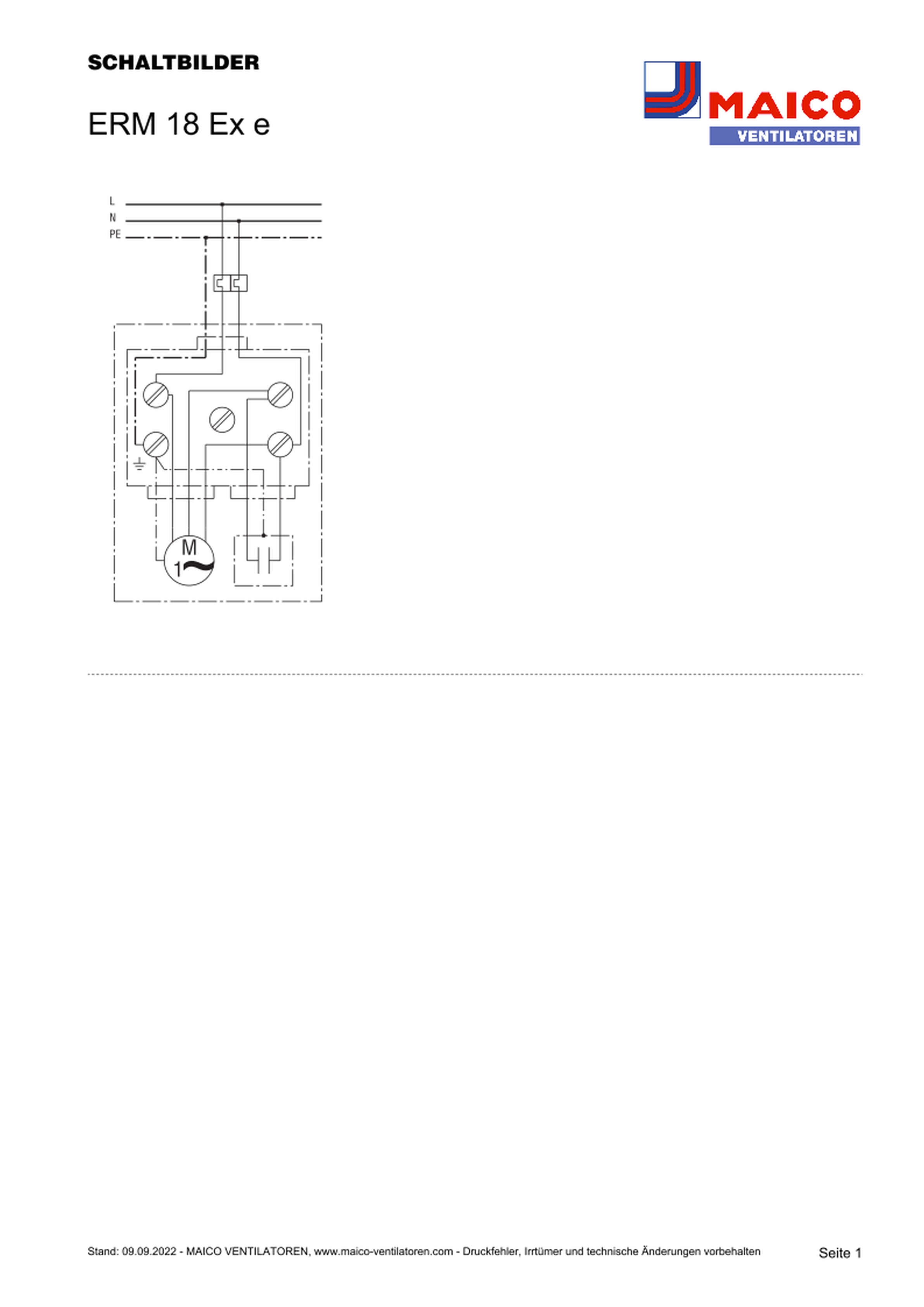 Maico Rohrventilator 180mm, 50W ERM 18 Ex e