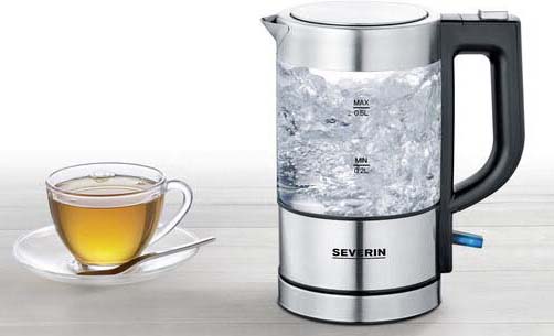 Severin Mini-Glas-Wasserkocher 0,5L,1100W WK 3472 eds-geb/sw