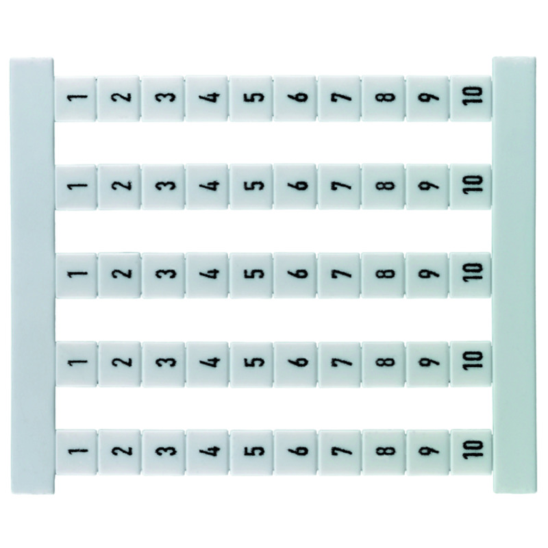 500 STK Weidmüller Klemmenmarkierer dekafix,senkrecht DEK 5 FSZ 1-10