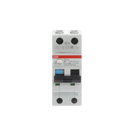 ABB Stotz S&J FI/LS-Schalter 6kA, 1p+N DS201A-B6/0,03