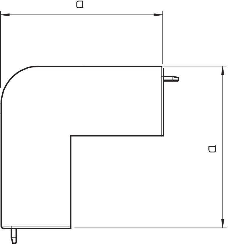 OBO Bettermann Vertr Außeneckhaube 60x90mm WDK HA60090RW