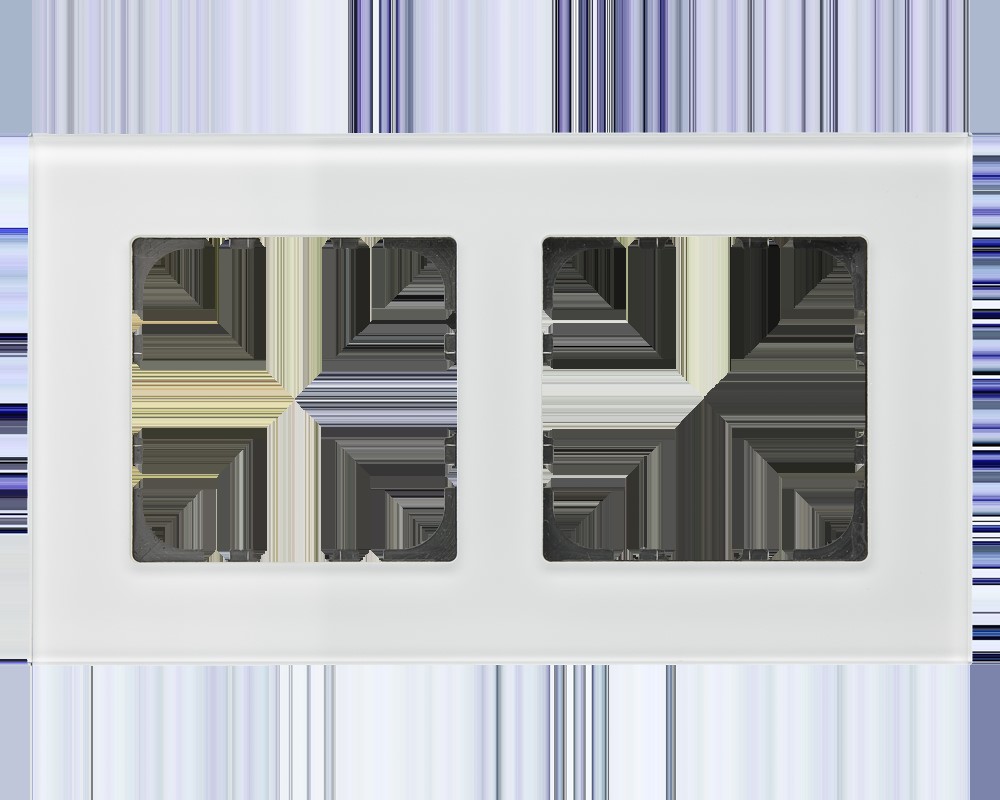 MDT technologies Glasrahmen 2-fach weiß BE-GTR2W.01