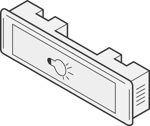 Renz Metallwaren. Lichttaster LIRA 75x22 weiss 97-9-85111 ws