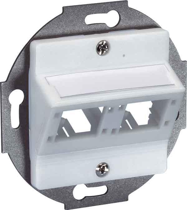 Reichle&De-Massari DIN Anschlussdose 50x50, 2Port weiss 306010