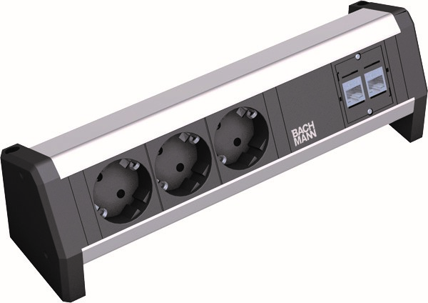 Bachmann Steckdosenleiste 2xCAT5e oh. Zuleitg. 339.1004