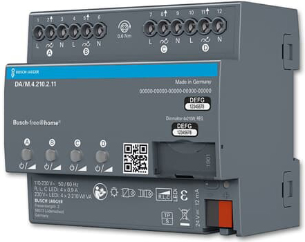 Busch-Jaeger Dimmaktor 4-fach REG DA/M.4.210.2.11