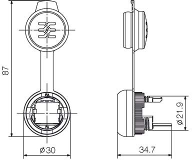 Weidmüller Kupplung RJ445 schwarz IE-FCM-RJ45-C