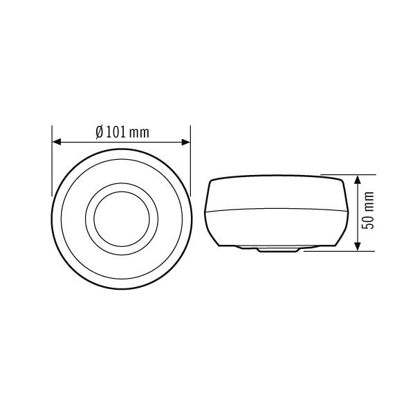 ESYLUX Decken-Bewegungsmelder AP 360° RW ca.8m MD 360/8 BASIC SMB