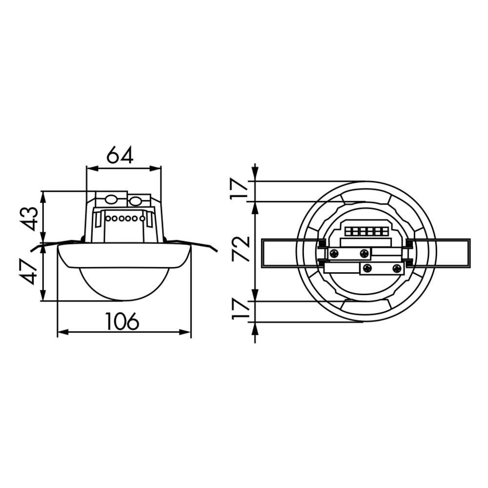 BEG Brück Electronic Decken-Bewegungsmelder PD4N-1C-DE