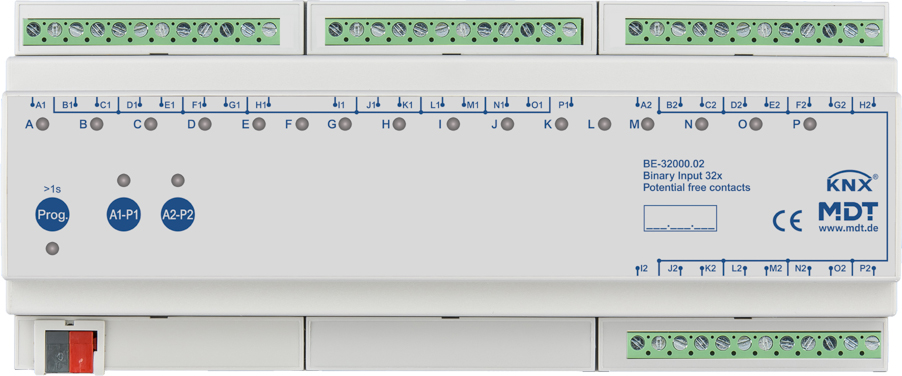 MDT technologies Binäreingang 32-fach 12TE REG, potentialfrei BE-32000.02