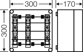 Hensel Sicherungsgehäuse 3x3x63A,D02 Mi 3266