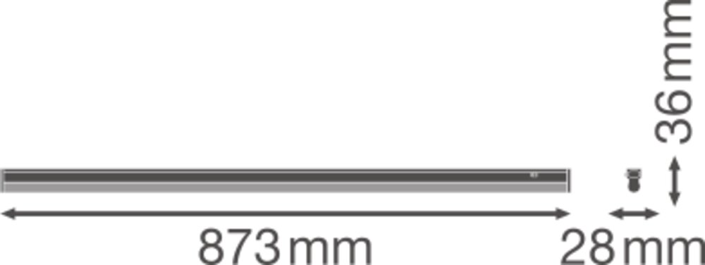 Ledvance LED-Lichtleiste m.Schalter 3000K LNCOMPSWITCH90012W3K