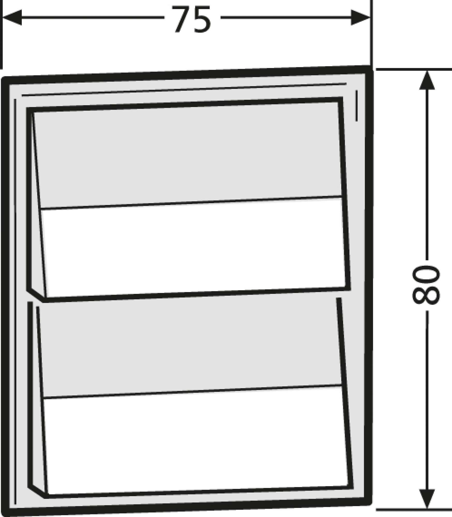 Renz Metallwaren. Klingelmodul mit 2 Klingeltaster 97-9-85270 ws