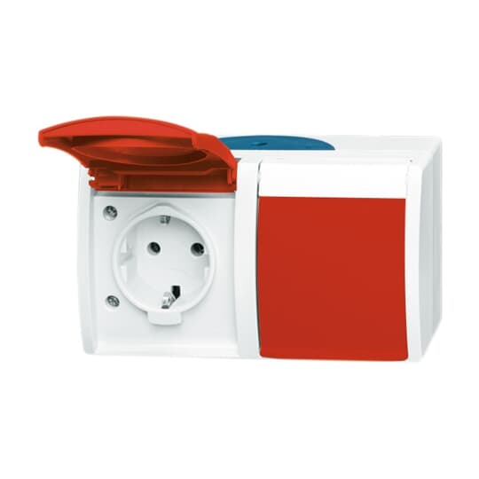 Busch-Jaeger Schuko-Steckdose 2f. waagerecht 20/2 EW/DVN-53