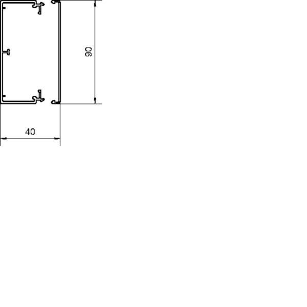 2 M Tehalit Leitungsführungskanal LF 40x90mm vw LF4009009016