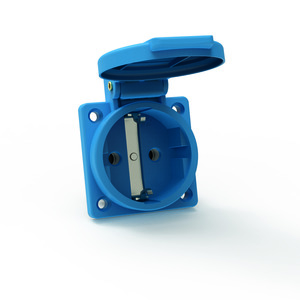 Bals Elektrotech. Schutzkont.-Anbausteckdose 16A IP44 blau 71099