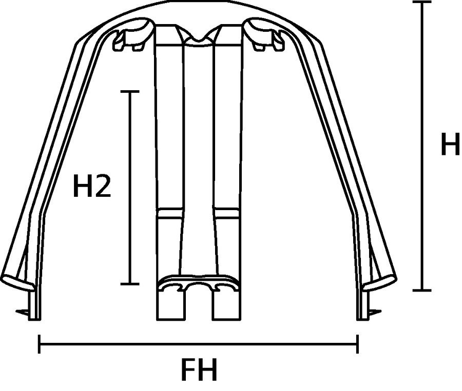 HellermannTyton Deckenabstandhalter sw, PA66GF15 BK 10 SpotClip-I 148-00076