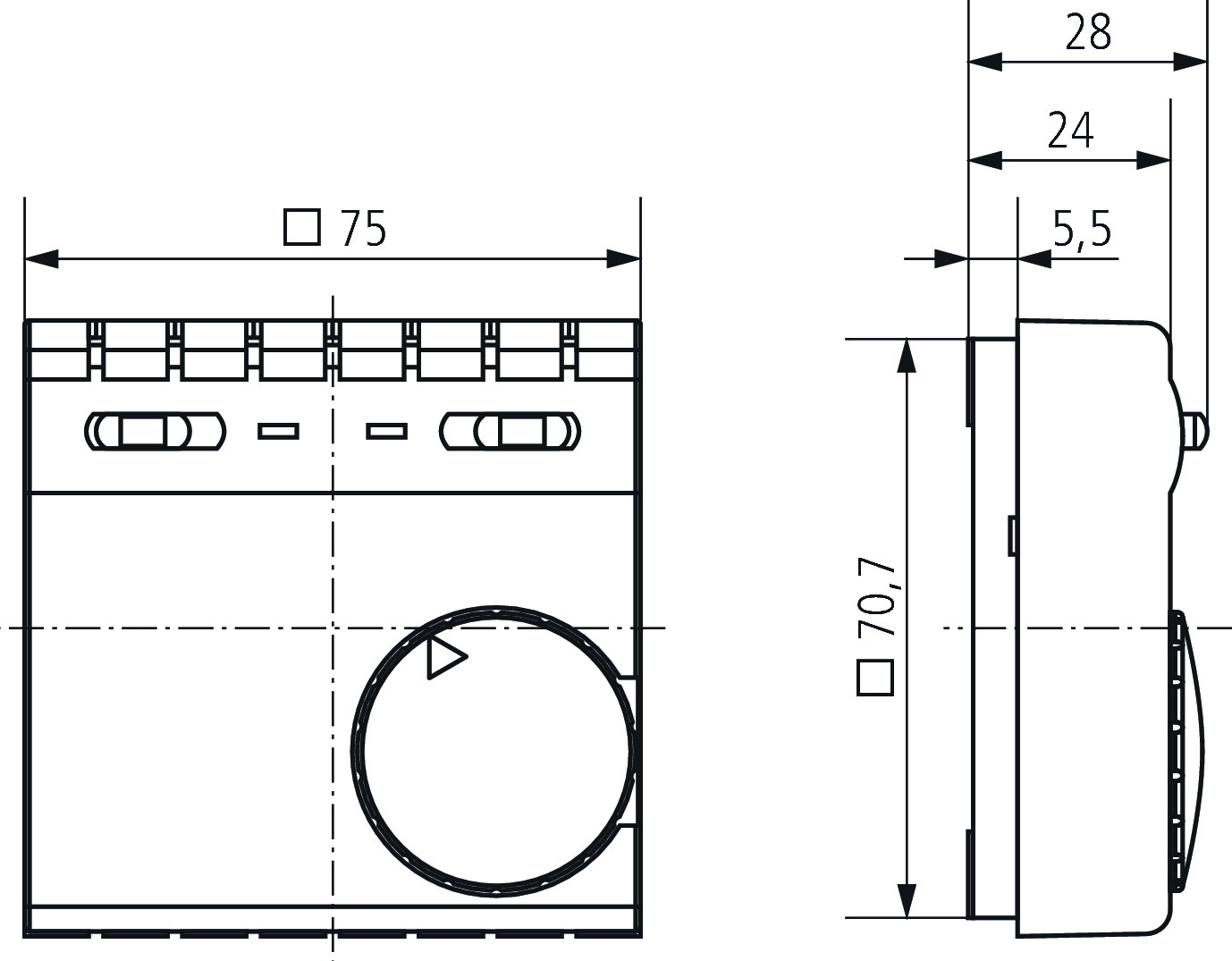 Theben AP-Raumthermostat 4-/5-Leiter,1Öffner RAMSES 706