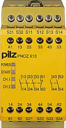 Pilz Not-Aus-Schaltgerät 24VDC 5n/o 1n/c PNOZ X13 #774549