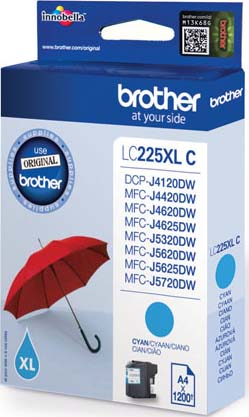 Brother Tintenpatrone cyan LC-225XLC
