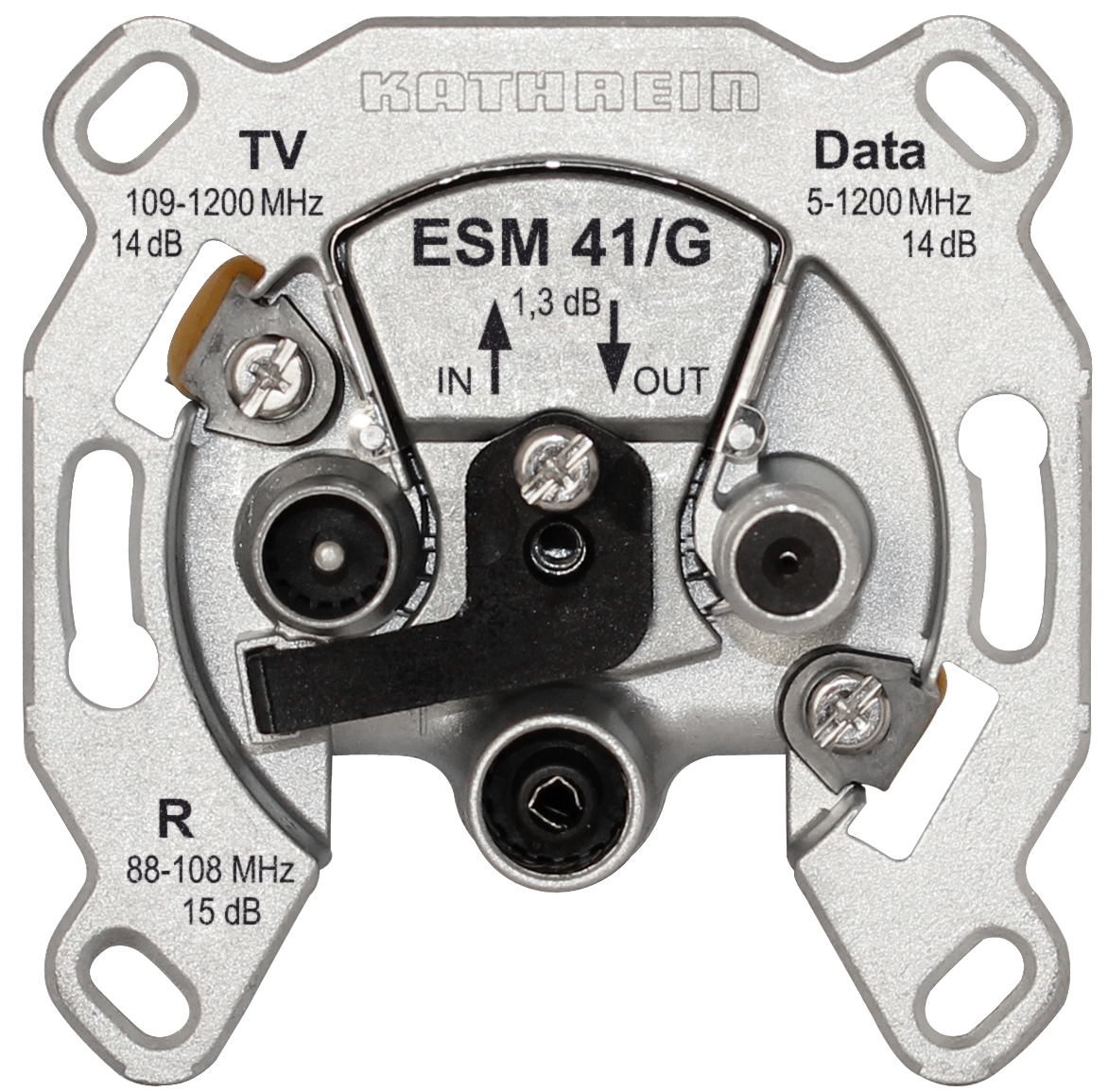 Kathrein BK-Modem-Steckdose 3fach Durchgangsd.selektiv ESM 41/G