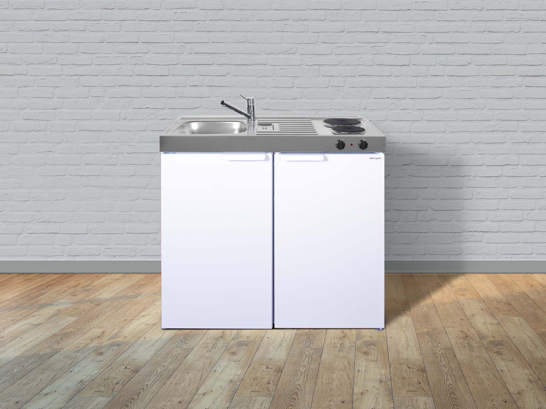 Stengel Miniküche Kitchenline weiß MK100KSEKFreBli